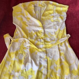 Yellow and white dress flayer